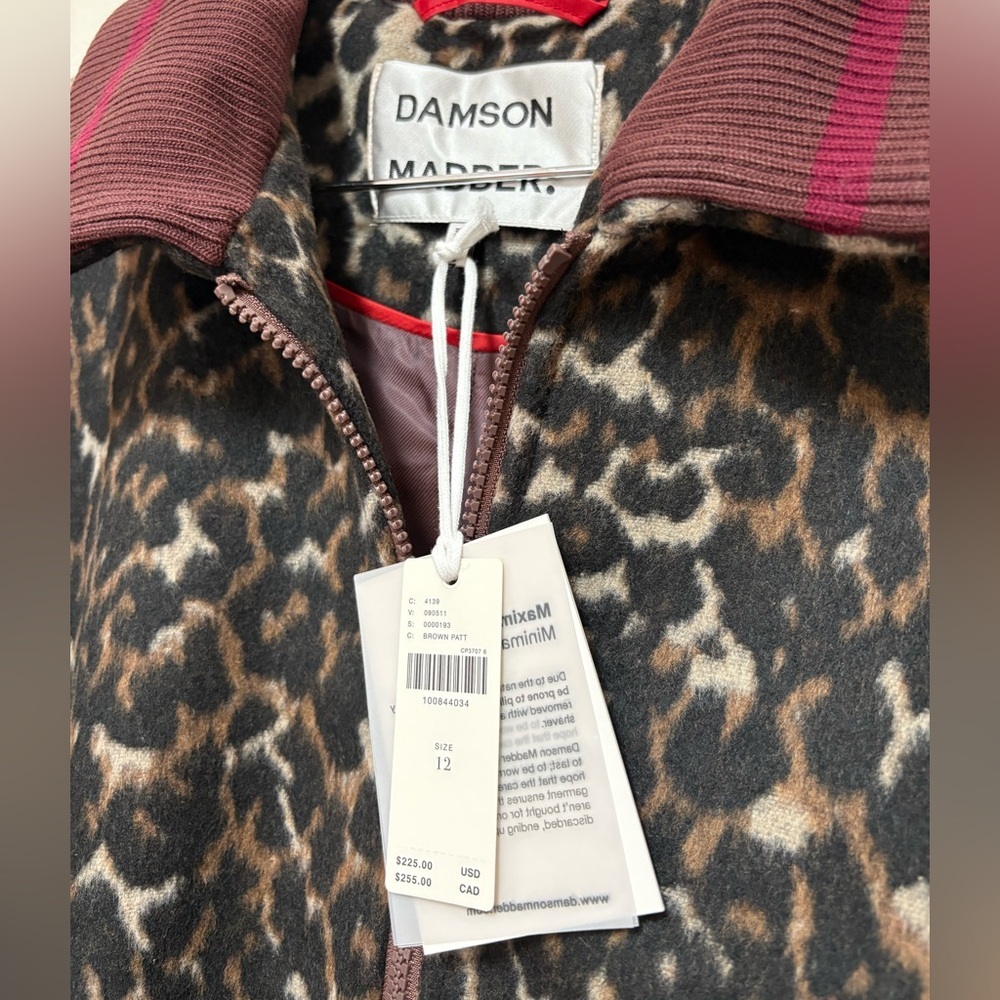 NWT Damson Madder Pixie Bomber Jacket Size 12 Women’s - Picture 6 of 16